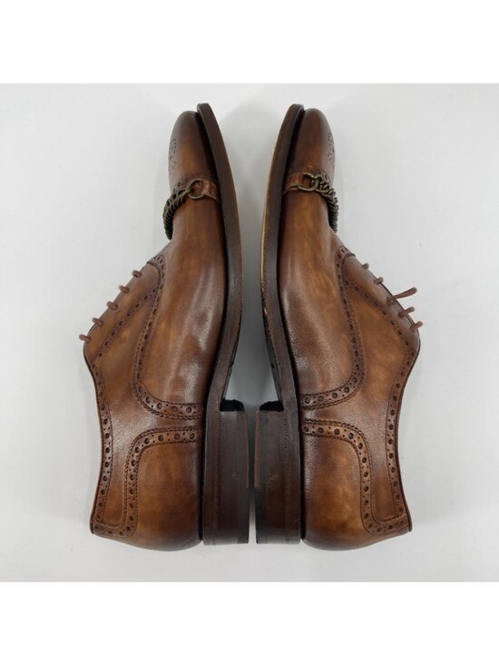 Taft The Grail Brass Chain Toe Brogue Lace Up Oxfords Dress Shoes main image 5